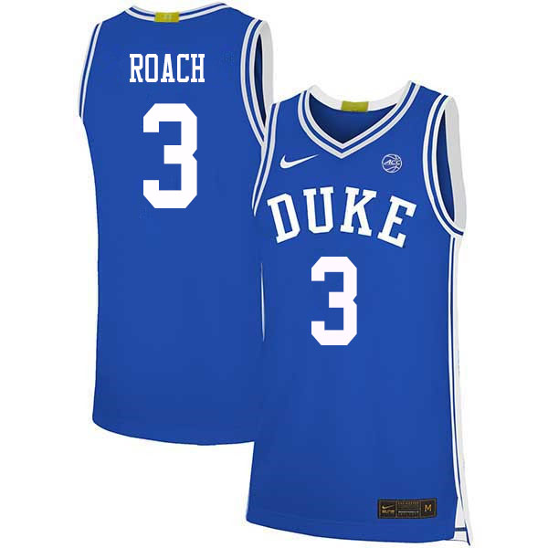 Men #3 Jeremy Roach Duke Blue Devils College Basketball Jerseys Sale-Blue
